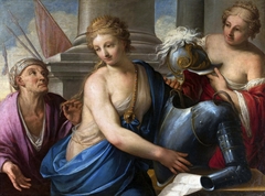 Berenice deciding to dedicate her hair to Aphrodite. by Marco Liberi