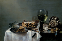 Breakfast Table with Blackberry Pie by Willem Claeszoon Heda