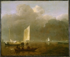 Calm at the Mouth of a River by Jan van de Cappelle