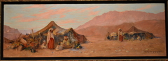 Campement nomade dans le Sud-Algérien by Eugène François Deshayes