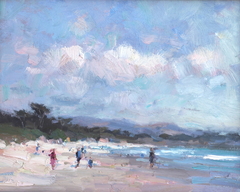 Cat. No. 1023 And Then The Sun Came Out, Carmel Beach by Barry John Raybould