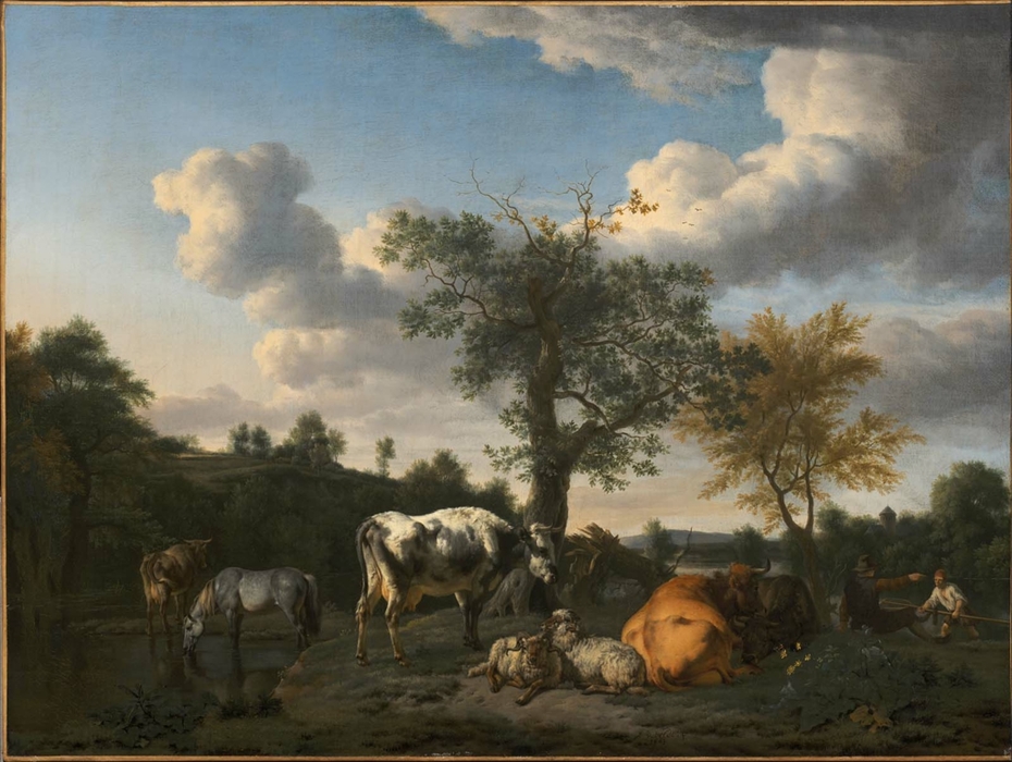 Cattle and Sheep in a River Landscape