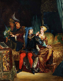 Charles VI et Odette de Champdivers by Eugène Delacroix