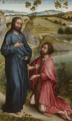 Christ and Saint John the Baptist (possibly a right wing of an altarpiece) by follower of Rogier van der Weyden
