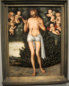 Christ as man of sorrows by Lucas Cranach the Younger