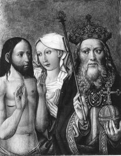 Christus und Maria als Fürbitter vor Gottvater by Master of the Heilsbronn High Altar