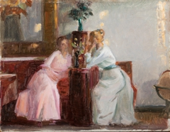 Conversation in the west room by Michael Peter Ancher