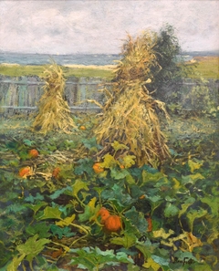 Corn Stalks and Pumpkins by Ben Foster