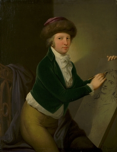 Count Ján Hadik sketching Stunder's Portrait