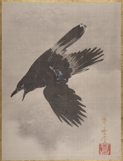 Crow Flying in the Snow by Kawanabe Kyōsai