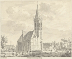 De kerk van Haringhuizen by Abraham de Haen II