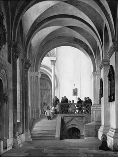 Det søndre sideskib i domkirken i Lund, set mod koret by CO Zeuthen