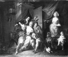 Die Überraschungsszene aus der Oper "Blaise le Savetier" von Philidor by Johann Christian von Mannlich