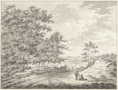 Duinlandschap met enkele figuren by Cornelis van Heurn