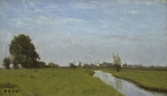 Dutch Landscape in Holland by Jean-Baptiste-Camille Corot