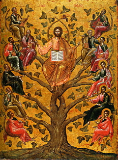 Eastern Orthodox icon of Jesus Christ as the True Vine