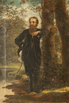 Edward Heneage Dering (1826-1892) in the grounds of Baddesley Clinton by Rebecca Dulcibella Orpen