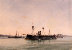 Escadre à Toulon by Albert Caussin