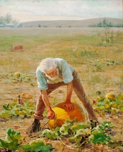 Farmer with Pumpkin by Charles Frederick Naegele