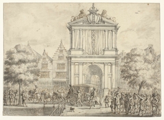 Feestelijkheden bij het bezoek van Maria de Médicis aan Amsterdam (plaat nr. 4), 1638 by Jan Martszen de Jonge