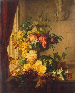 Flowers and Grapes by Simon Saint-Jean