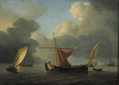 Gathering squall at sea by Willem van de Velde the Younger