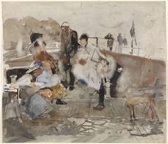 Gezelschap op een boot by George Hendrik Breitner