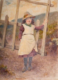 Girl At A Gate by Henry Turner Munns