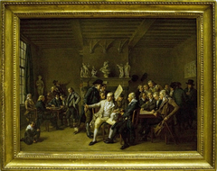 Group portrait of the drawing academy in Haarlem