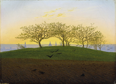 Hill and Ploughed Field near Dresden by Caspar David Friedrich