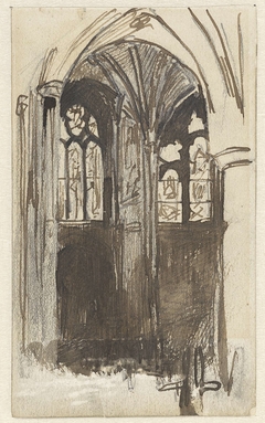 Interieur van een Gothische kerk