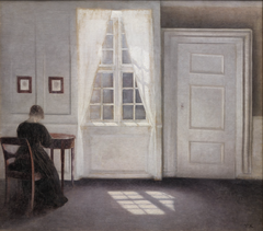 Interior in Strandgade, Sunlight on the Floor by Vilhelm Hammershøi