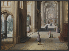 Interior of a Gothic Church Looking East by Hendrik van Steenwijk II