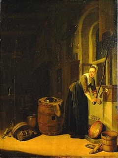 Kitchen Scene by Adriaen van Gaesbeeck