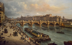 La Cité et le Pont-Neuf, vus du quai du Louvre by Giuseppe Canella
