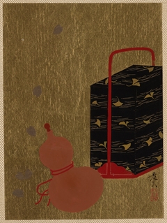Lacquer Box and Gourd by Shibata Zeshin