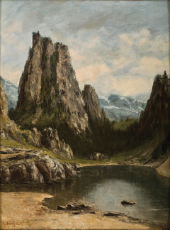 Lago en las montañas by Gustave Courbet
