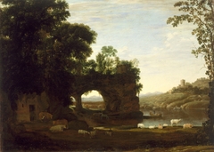 Landscape with a Rock Arch and River by Claude Lorrain