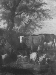 Landscape with a Shepherd and his Flock by Maria Susannah Simpson
