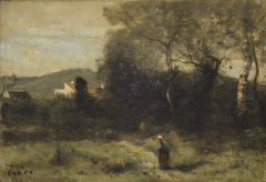 Landscape with Figure by Jean-Baptiste-Camille Corot
