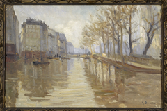 Le quai Montebello (inondations de 1910) by Germain Eugène Bonneton
