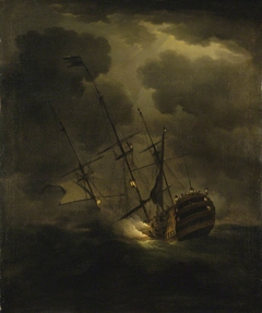 Loss of HMS Victory, 4 October 1744 by Peter Monamy