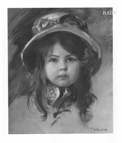 Mädchenköpfchen mit Hut by Friedrich August von Kaulbach
