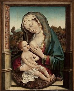 Madonna with Child Jesus in the window