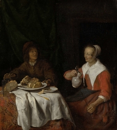Man and Woman at a Meal