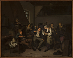 Merry-making in a tavern by Cornelis Pietersz Bega