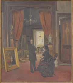 Mr. and Mrs. Samuel Putnam Avery in their gallery by Ignacio León y Escosura