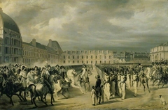 Napoleon Reviewing the Guard in the place du Carrousel by Horace Vernet