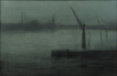 Nocturne: Blue and Silver—Battersea Reach by James Abbott McNeill Whistler