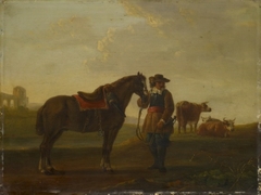 Officer with his Horse by Aelbert Cuyp
